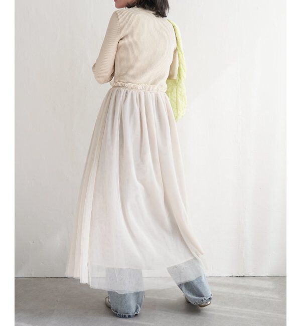 VENCE share style「ニットチュールドッキングワンピース」|ワンピース|