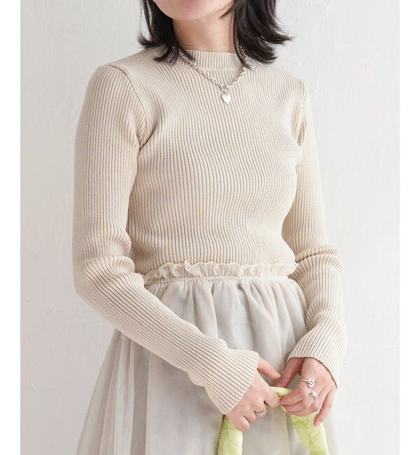 VENCE share style「ニットチュールドッキングワンピース」|ワンピース|