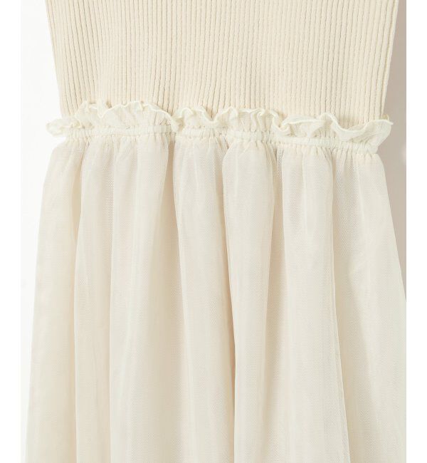 VENCE share style「ニットチュールドッキングワンピース」|ワンピース|