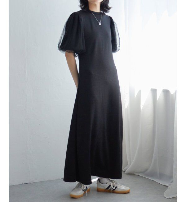 VENCE share style「チュールボリュームスリーブワンピース」|ワンピース|