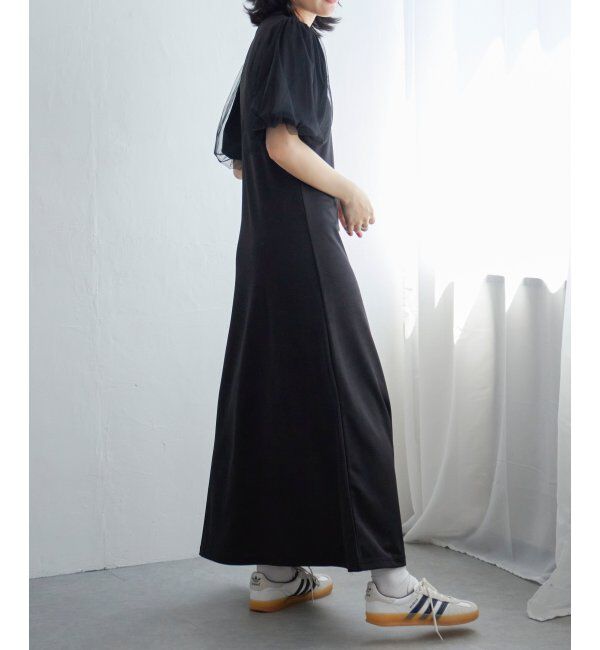 VENCE share style「チュールボリュームスリーブワンピース」|ワンピース|