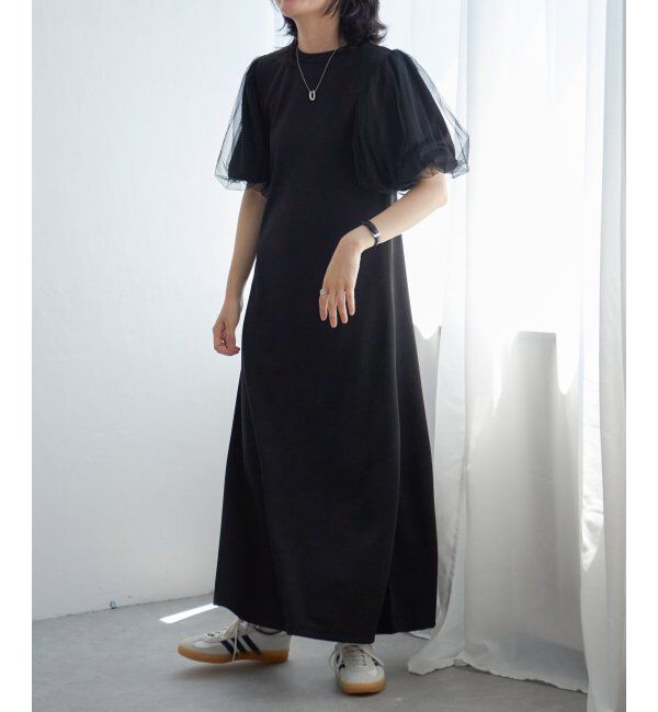 VENCE share style「チュールボリュームスリーブワンピース」|ワンピース|