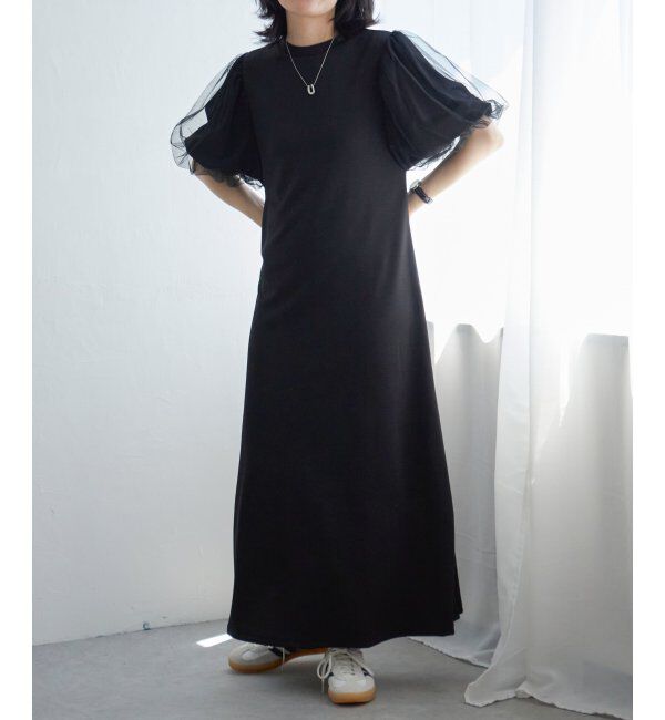 VENCE share style「チュールボリュームスリーブワンピース」|ワンピース|