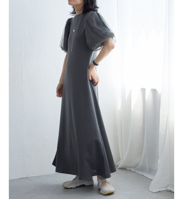 VENCE share style「チュールボリュームスリーブワンピース」|ワンピース|