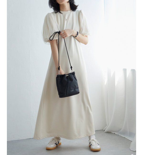 VENCE share style「チュールボリュームスリーブワンピース」|ワンピース|