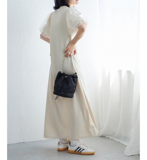 VENCE share style「チュールボリュームスリーブワンピース」|ワンピース|