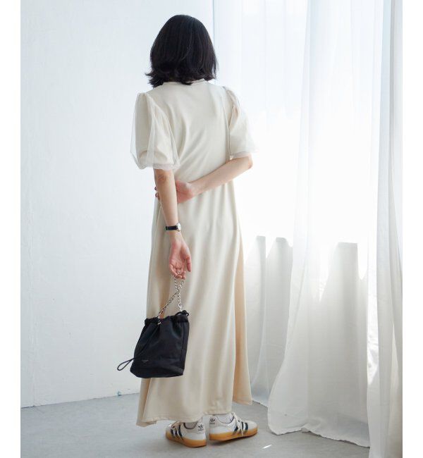 VENCE share style「チュールボリュームスリーブワンピース」|ワンピース|