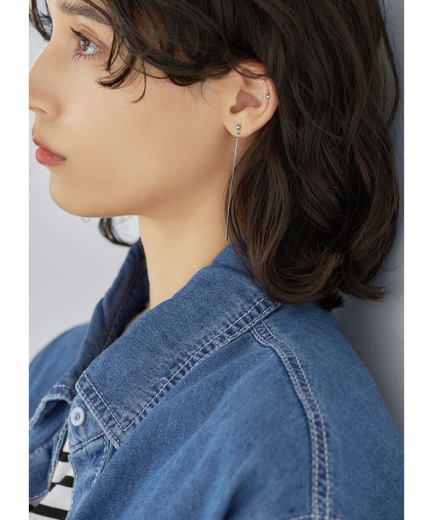 STYLE DELI「【金アレ対策】しだれチェーンステンレスピアス」|ピアス|