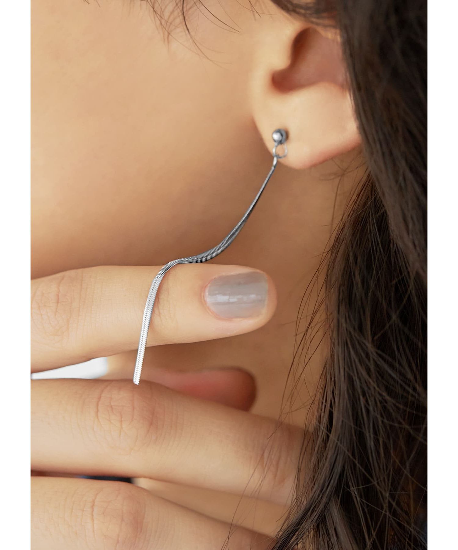 STYLE DELI「【金アレ対策】しだれチェーンステンレスピアス」|ピアス|