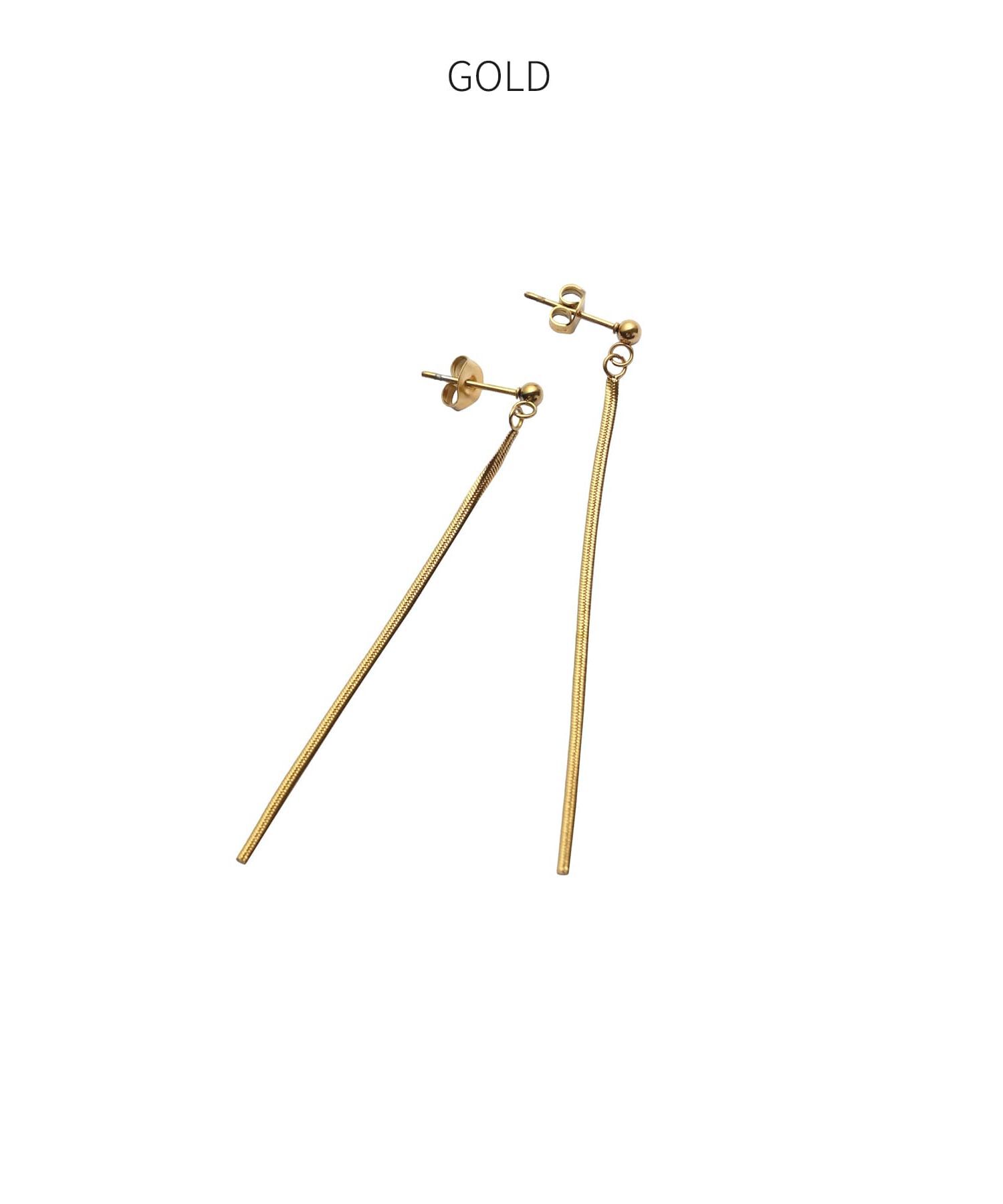 STYLE DELI「【金アレ対策】しだれチェーンステンレスピアス」|ピアス|