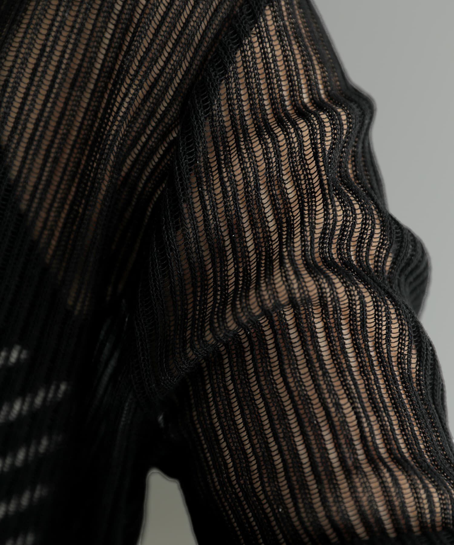 STYLE DELI「シアーで涼しいストライプ編みカーディガン」|カーディガン|