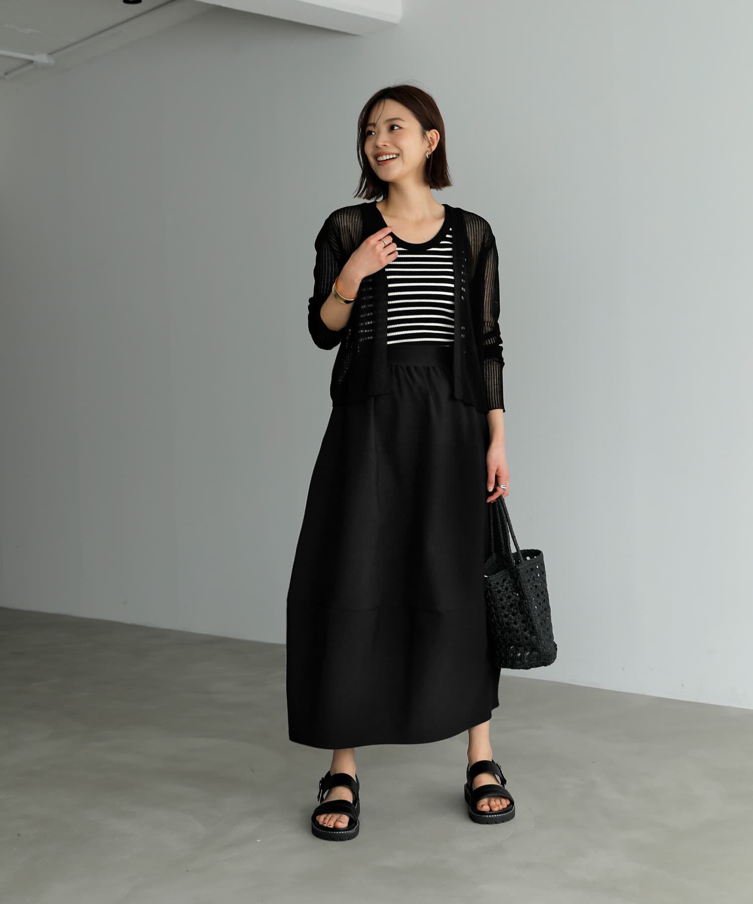 STYLE DELI「シアーで涼しいストライプ編みカーディガン」|カーディガン|