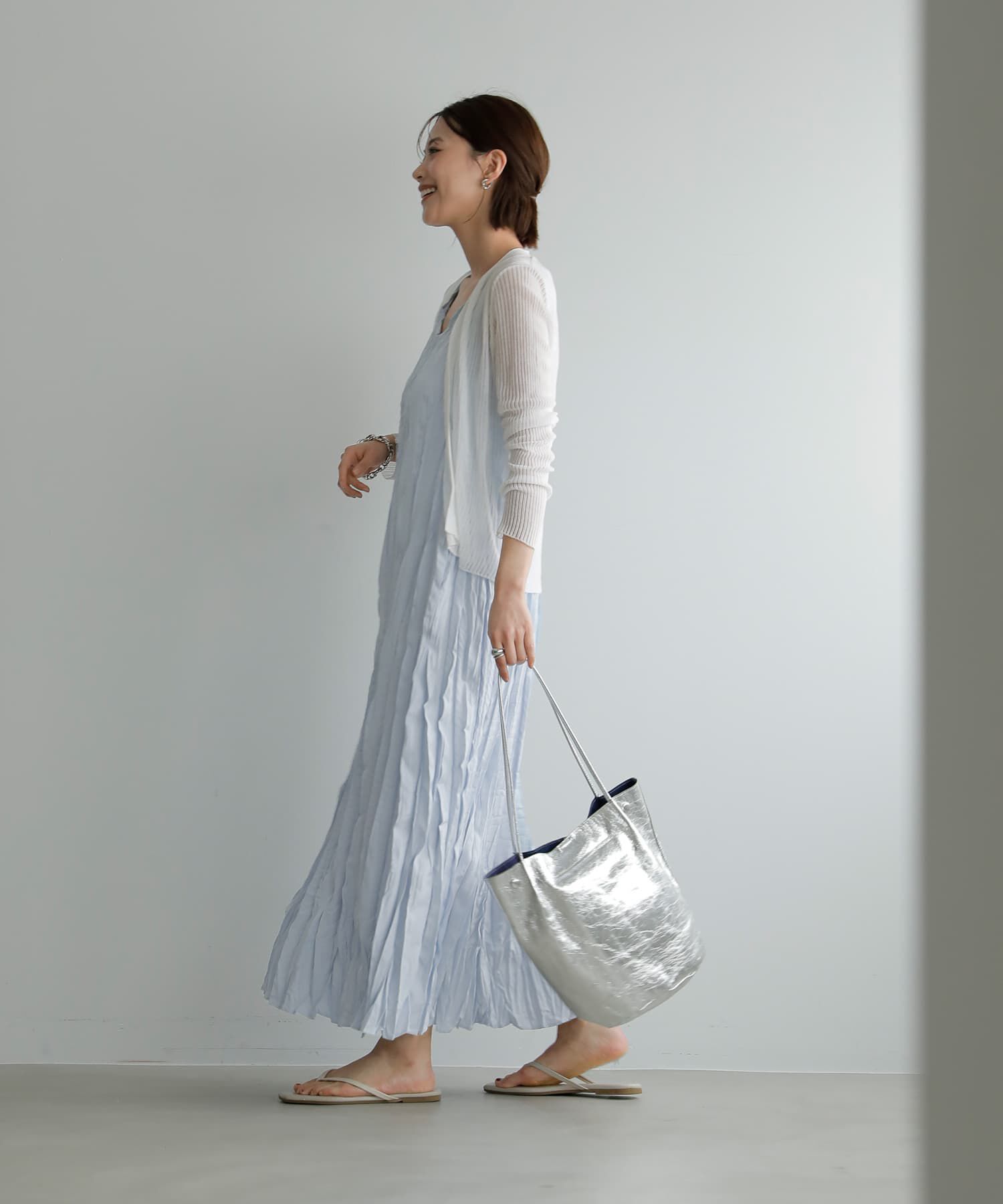 STYLE DELI「シアーで涼しいストライプ編みカーディガン」|カーディガン|