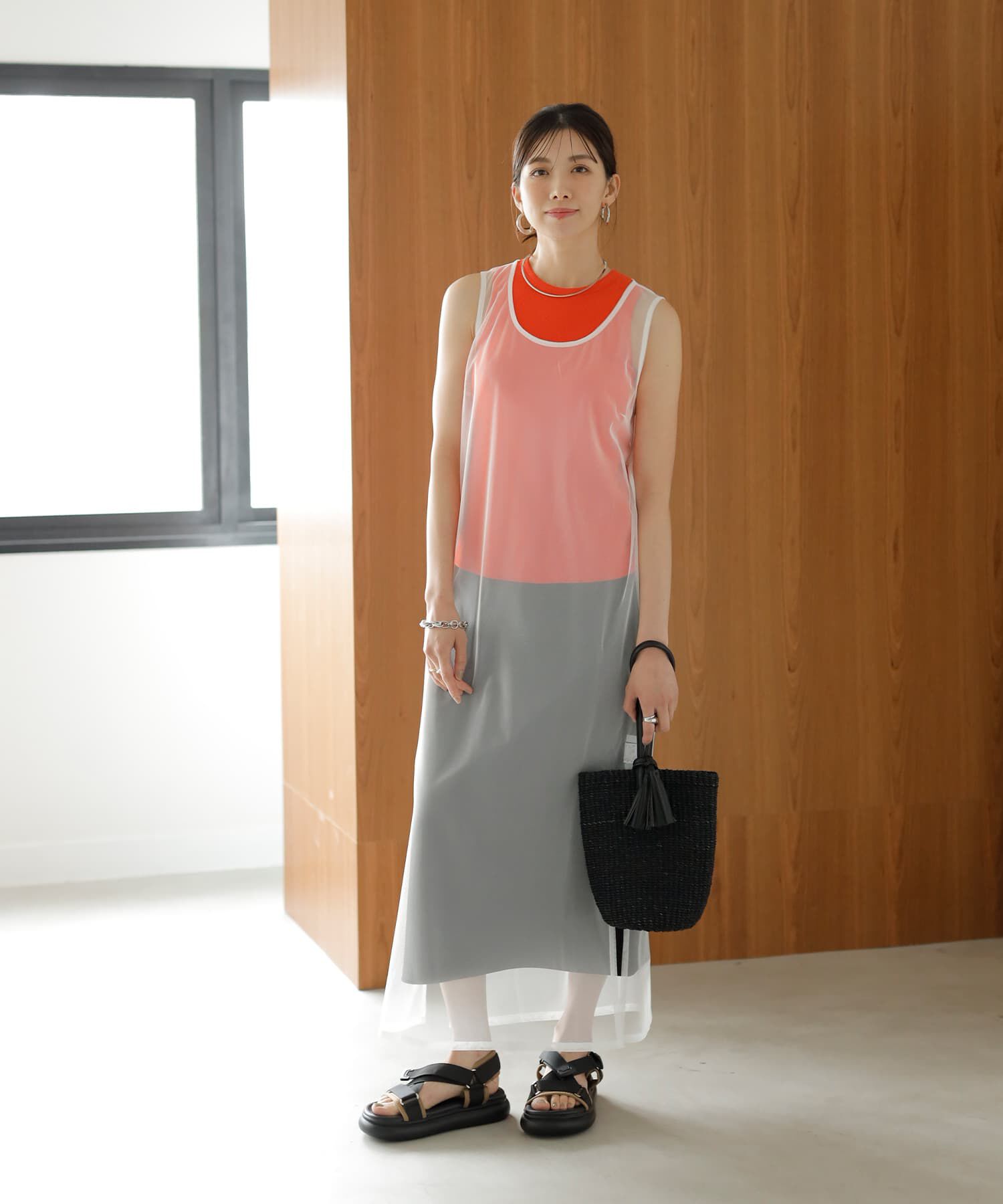 STYLE DELI「重ねて楽しむチュールオーバーワンピース」|ワンピース|ホワイト