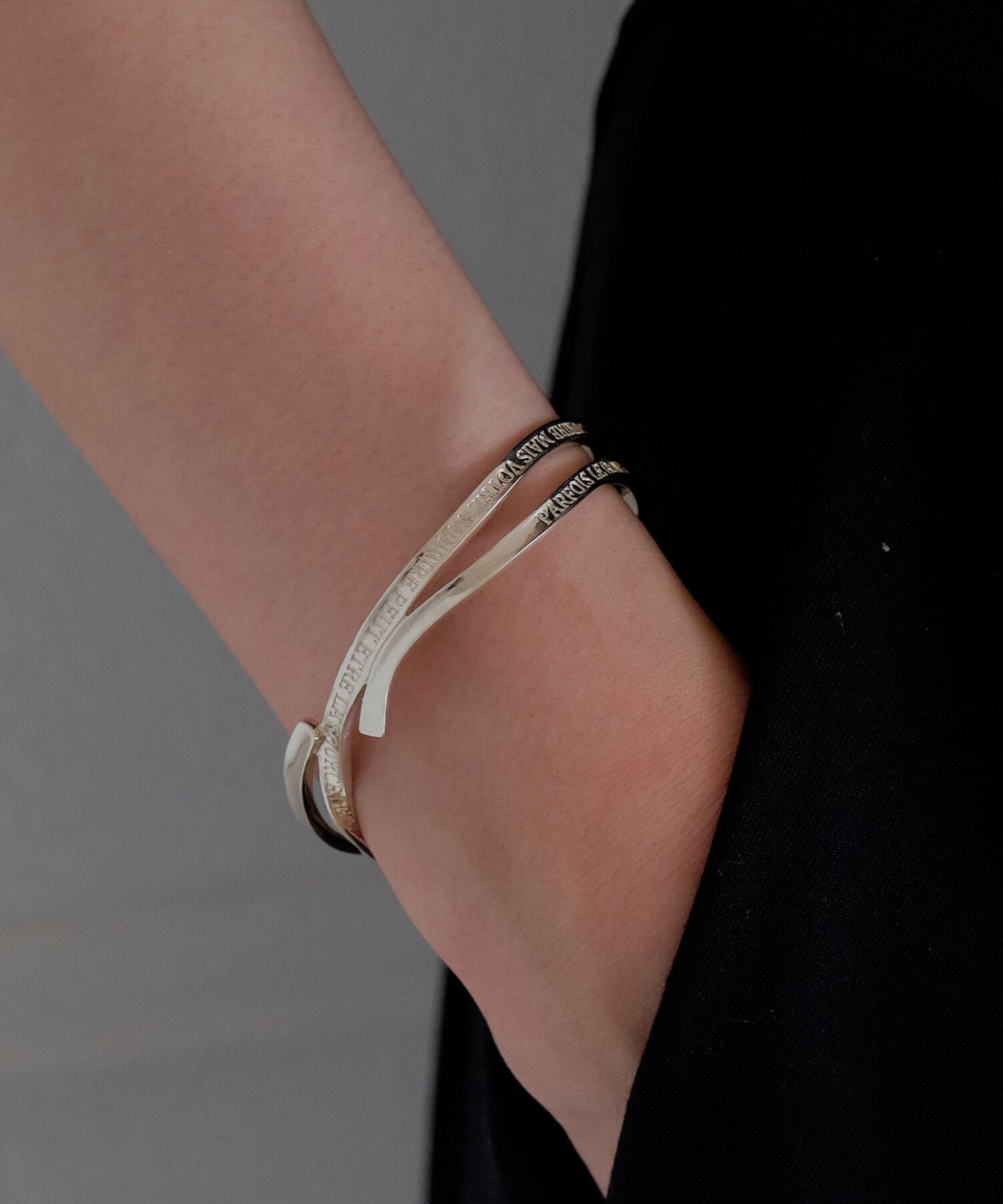 JUPITER「【SV925】メッセージバングル/天然石<手首回り14.8～>」|ブレスレット・バングル|