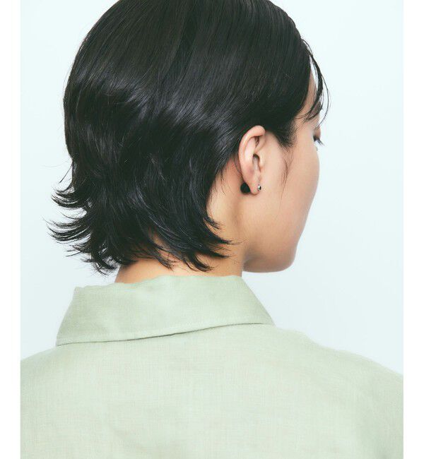 Jouete「ブラックカルセドニー キャッチ」|ピアス|