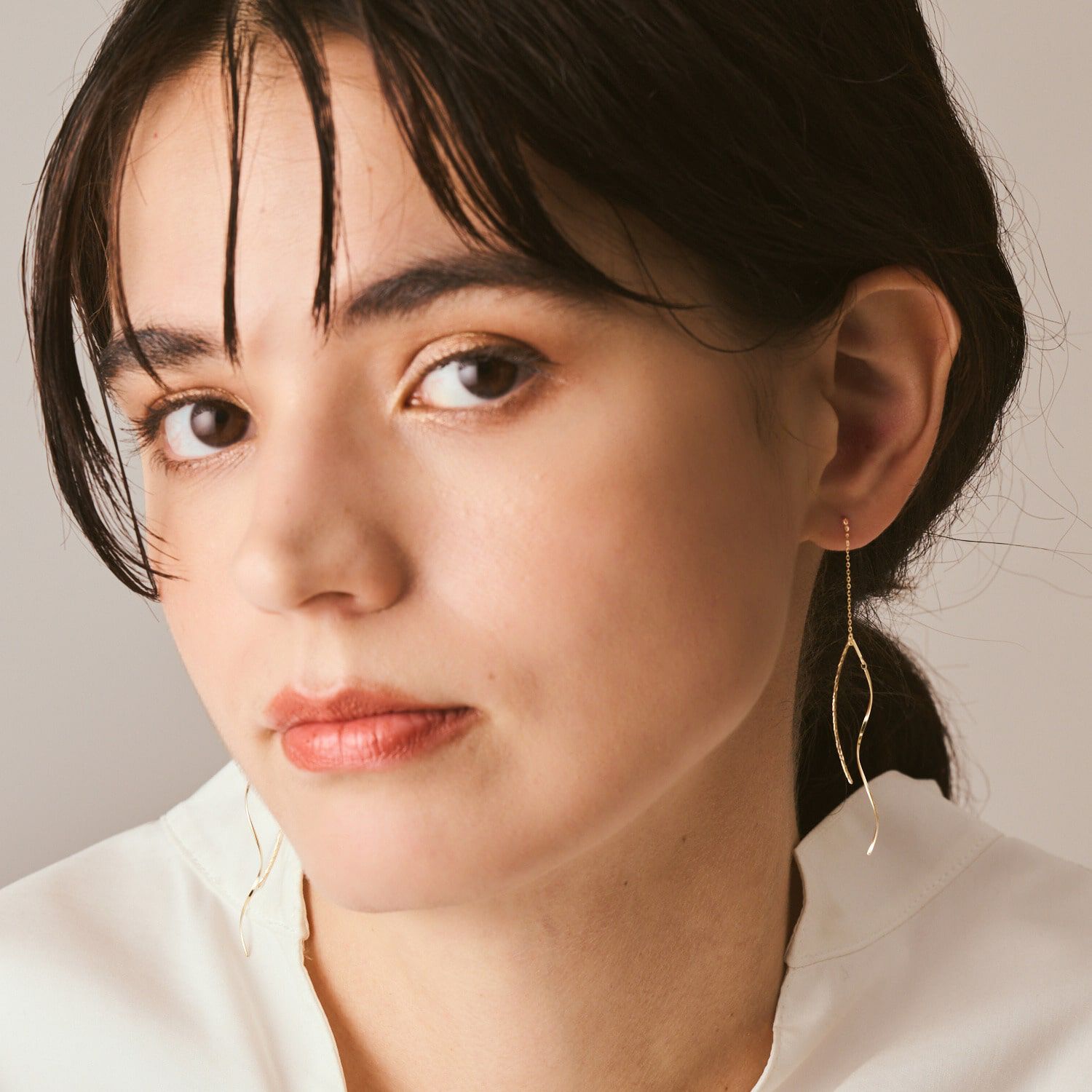 agete「K10ピアス」|ピアス|