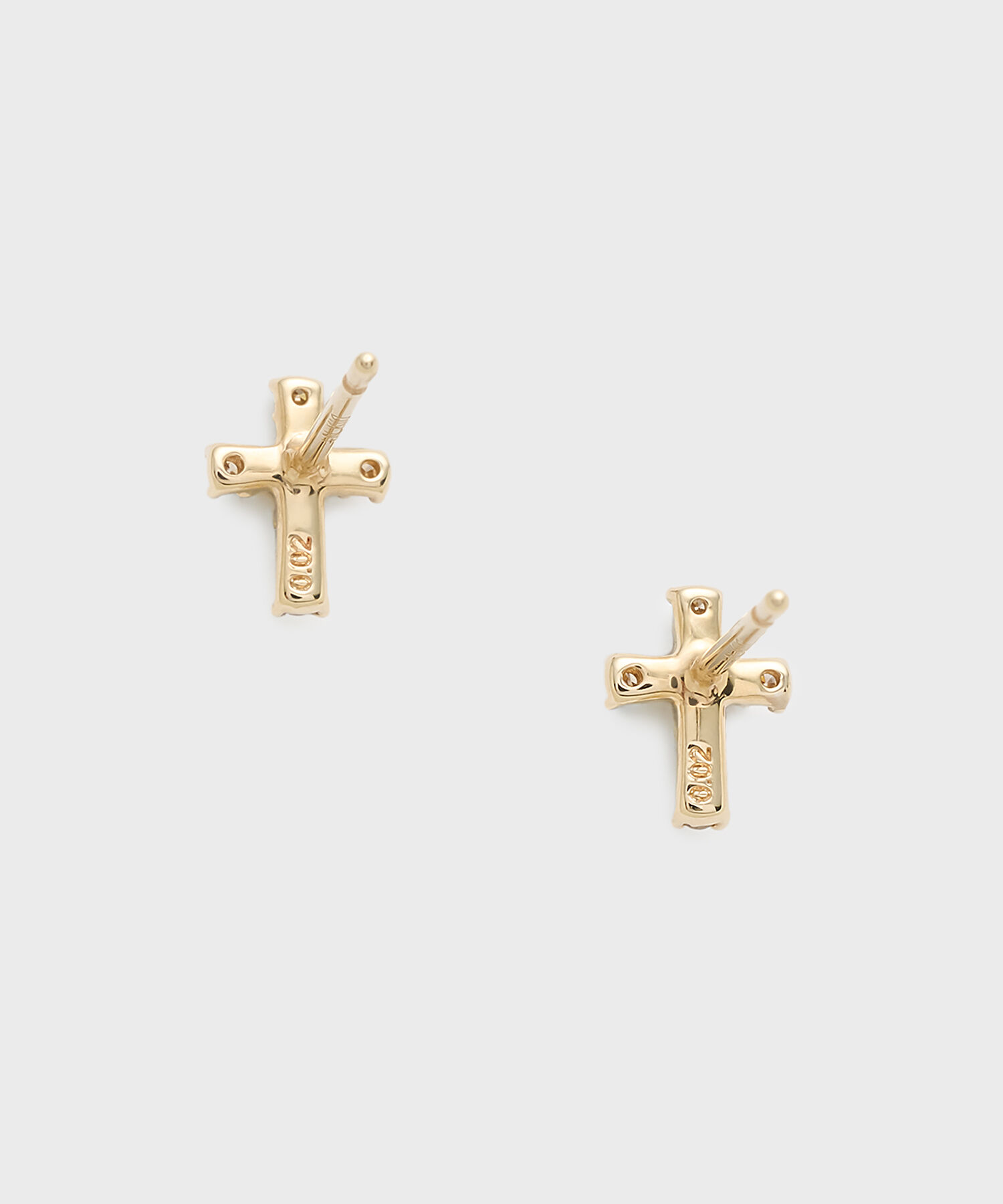 NOJESS「【Tiny Motif】K10ダイヤモンドクロスピアス（0.02ct）」|ピアス|