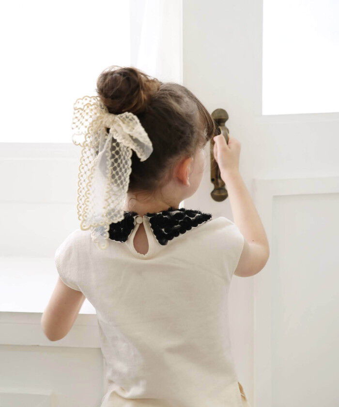 BACKYARD FAMILY「Rora バレッタ キッズ 通販 ミルフルル 髪飾り ヘアクリップ 髪留め リボン 大きめ レース」|その他|