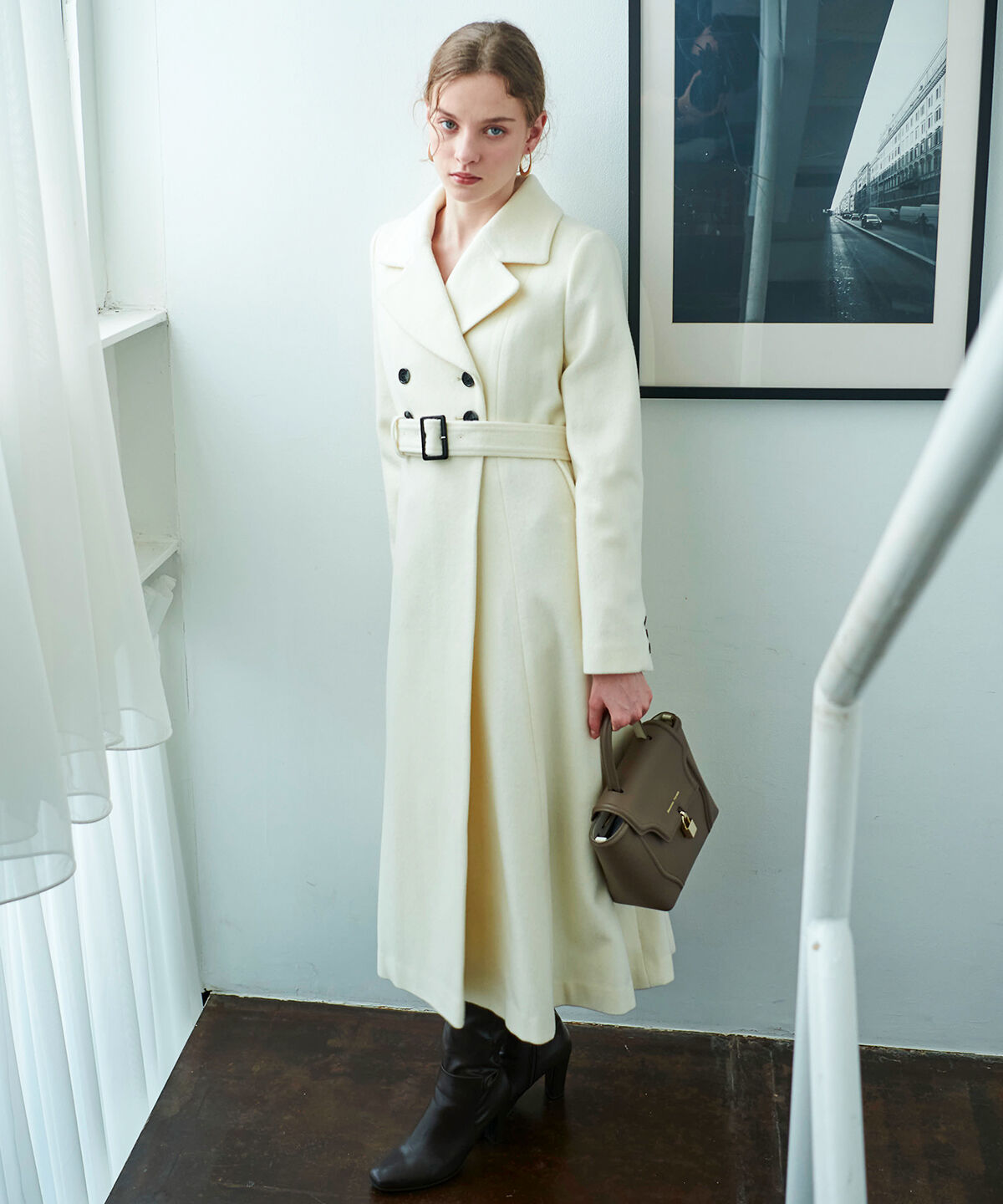 アンドクチュール「ドレストレンチコート」|ステンカラーコート|