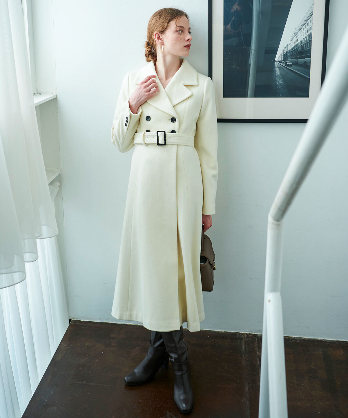 アンドクチュール「ドレストレンチコート」|ステンカラーコート|