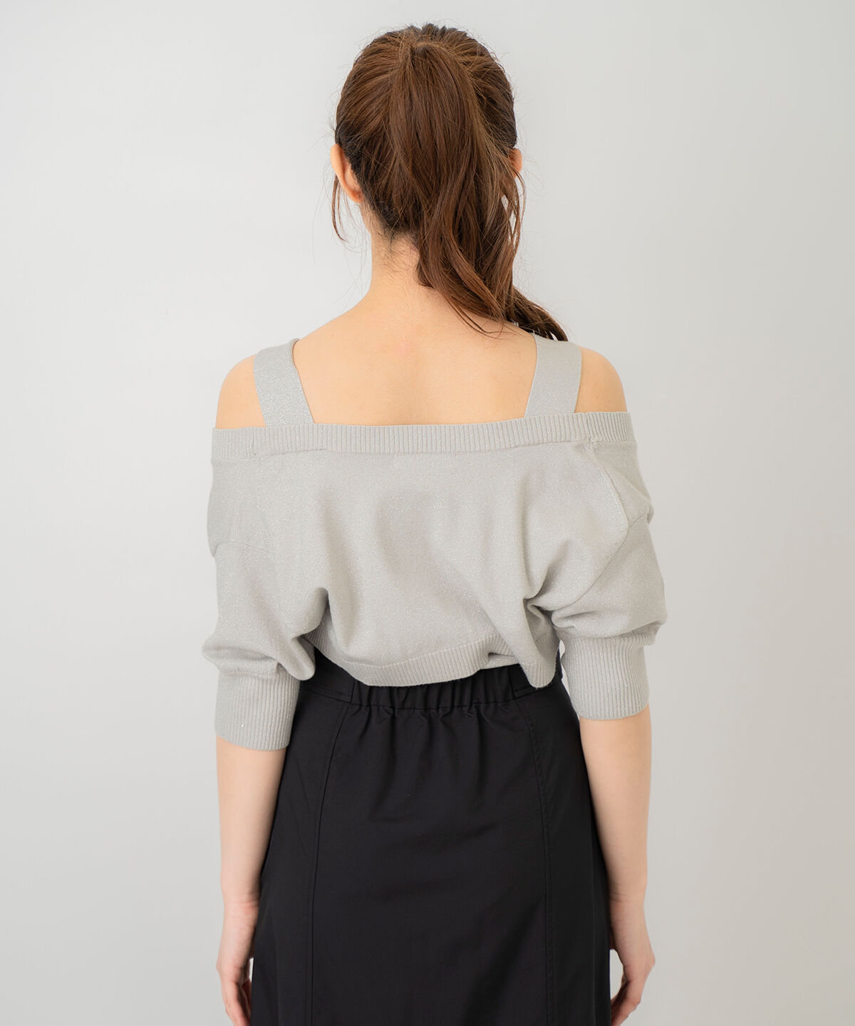 REDYAZEL「ボレロレイヤードデザインラメニット」|カーディガン|