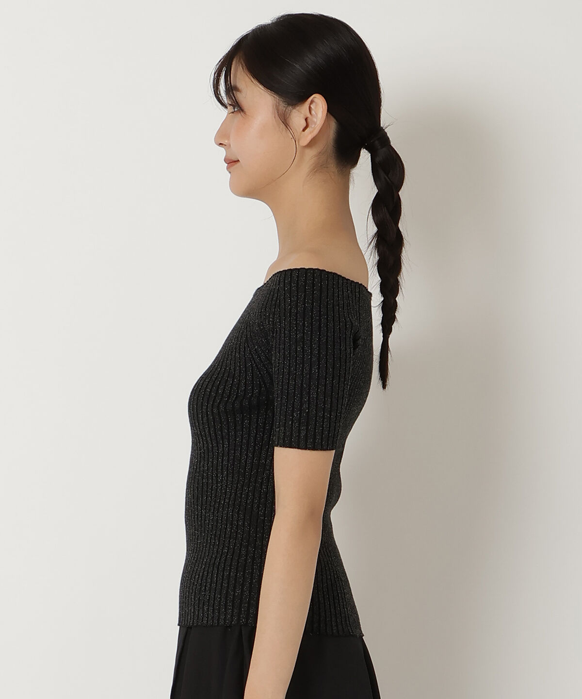 REDYAZEL「半袖リブニット」|ニット・セーター|