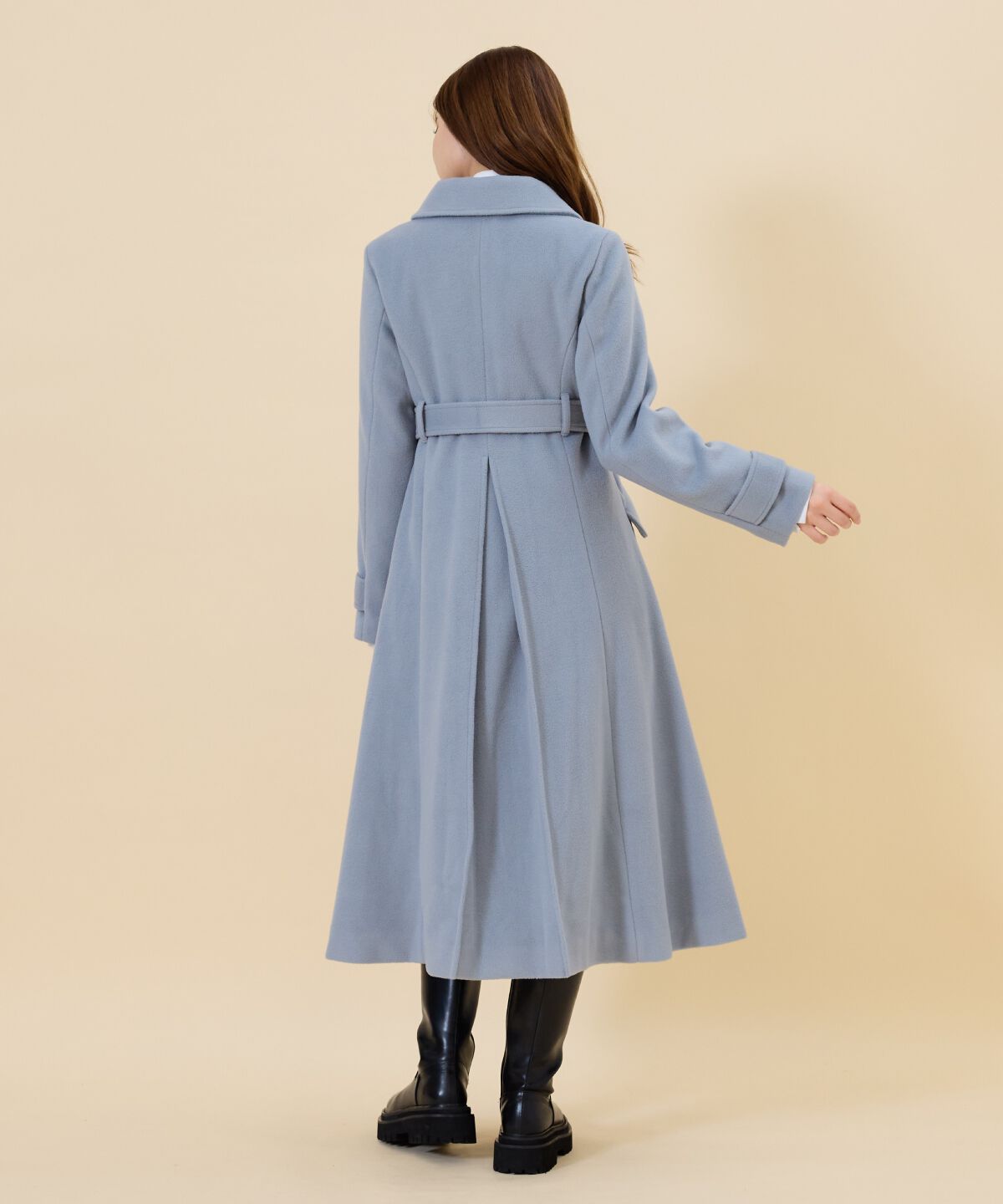 REDYAZEL「ウールライクダブルロングコート」|ステンカラーコート|