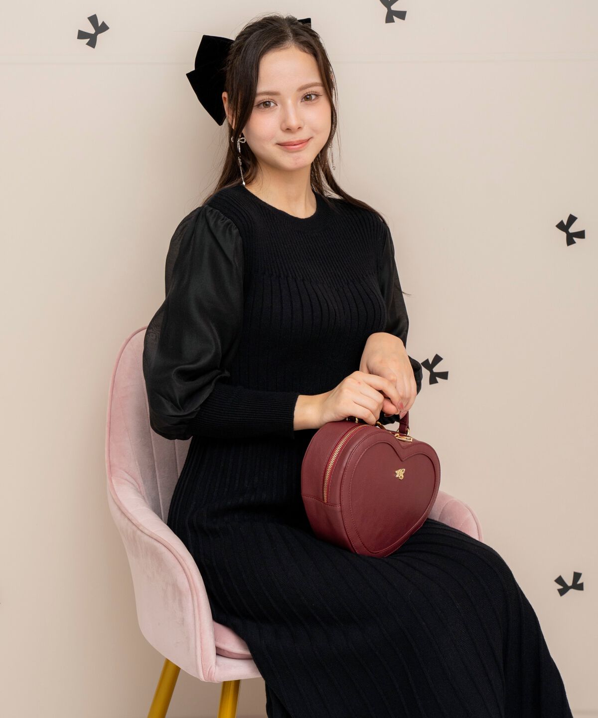 WILLSELECTION「袖オーガンジーニットワンピース」|ワンピース|