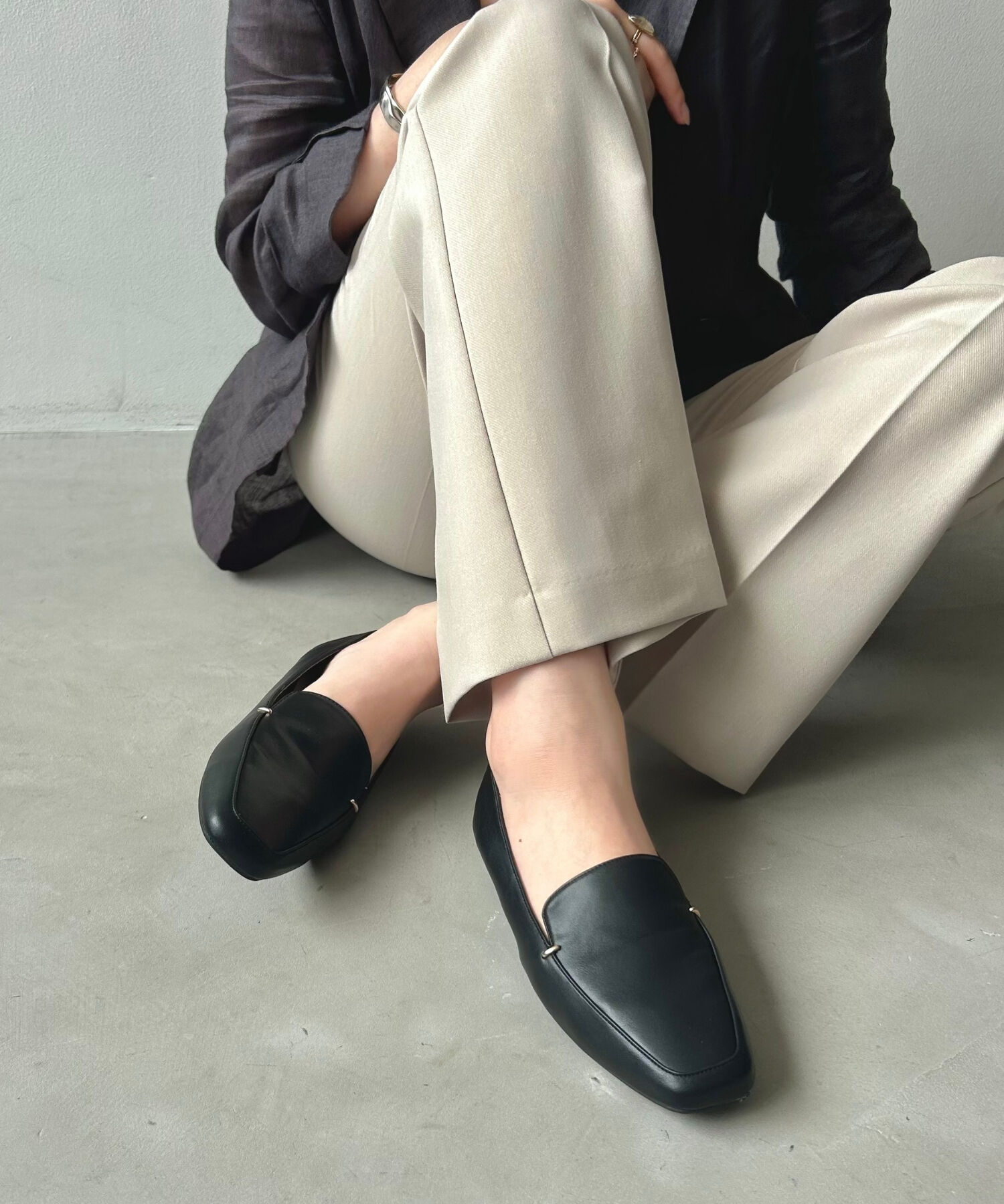 WA Oriental TRaffic「メタルアクセント オペラシューズ /R-4011 パンプス フラット オペラパンプス 」|パンプス|BLACK