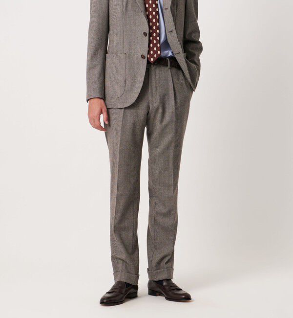 UNITED ARROWS「ハウンドトゥース 1プリーツ パンツ R―MODEL」|スーツ|MOCA