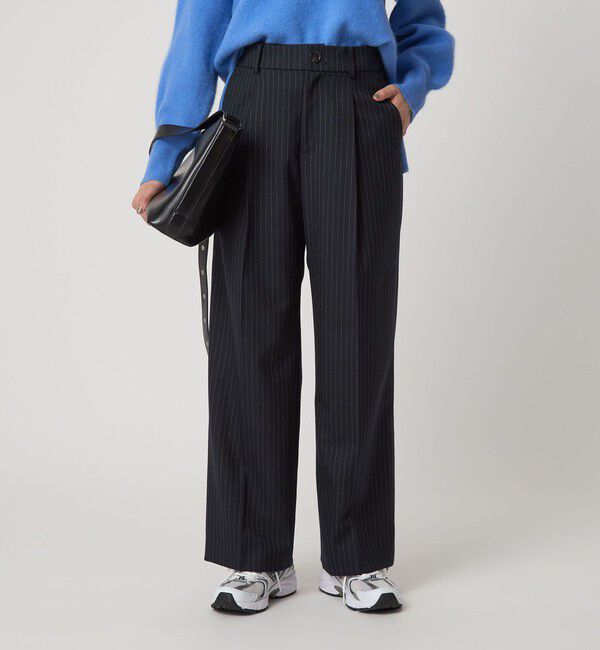 UNITED ARROWS green label relaxing「［size SHORT/TALLあり］キチントボトムス サキソニー ワイド パンツ」|スラックス|