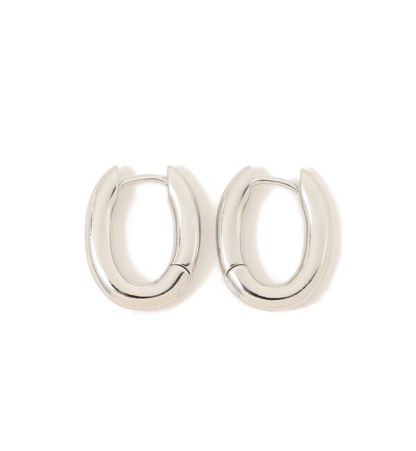 Ray BEAMS 「Ray BEAMS / ナカオレ オーバル フープ ピアス」|ピアス|SILVER