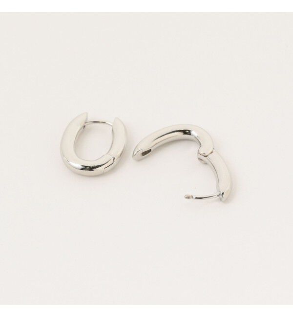 Ray BEAMS 「Ray BEAMS / ナカオレ オーバル フープ ピアス」|ピアス|