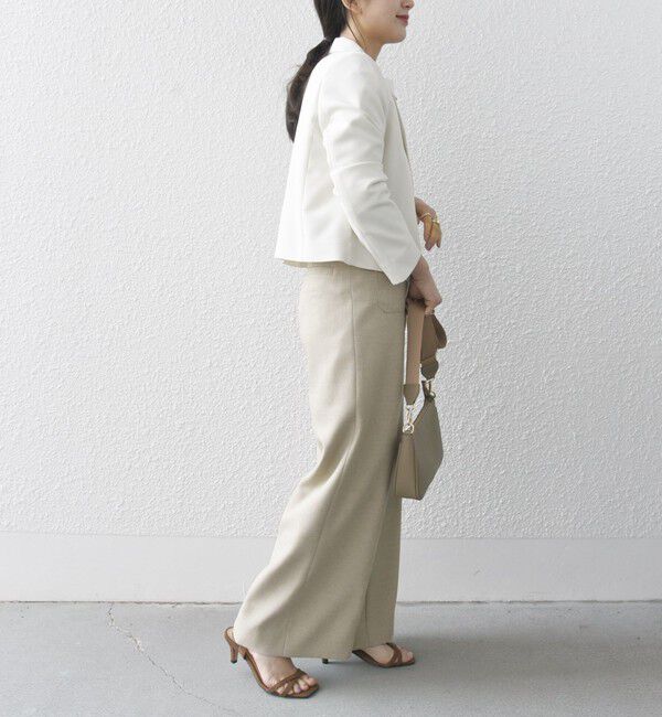 SHIPS any「SHIPS any:〈手洗い可能〉クリスピー リネン ショート テーラード ジャケット」|テーラードジャケット|