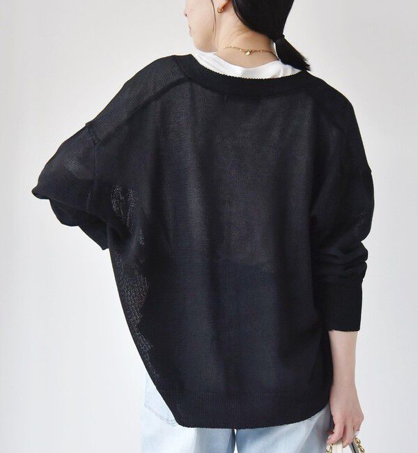 quaranciel「quaranciel:〈手洗い可能〉バルキー Vネック ニット カーディガン」|カーディガン|