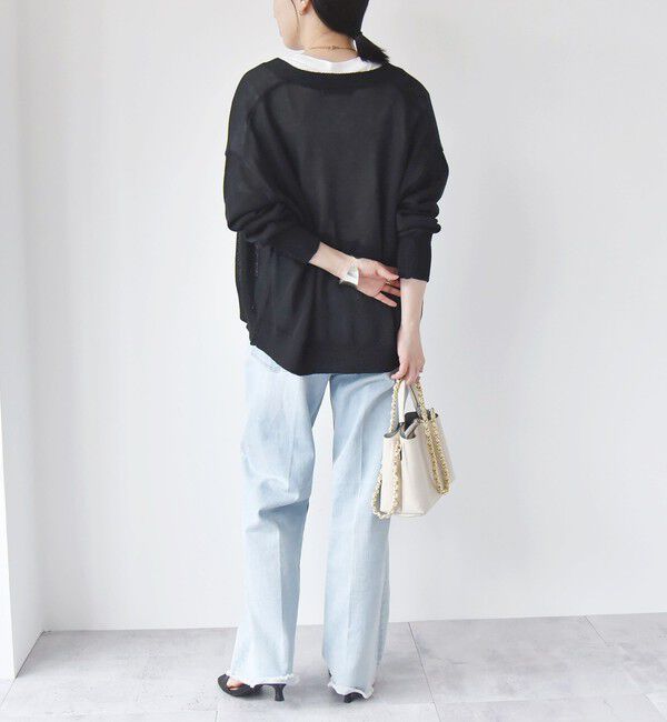 quaranciel「quaranciel:〈手洗い可能〉バルキー Vネック ニット カーディガン」|カーディガン|