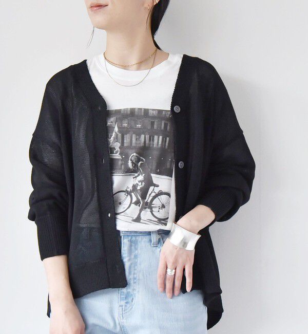 quaranciel「quaranciel:〈手洗い可能〉バルキー Vネック ニット カーディガン」|カーディガン|