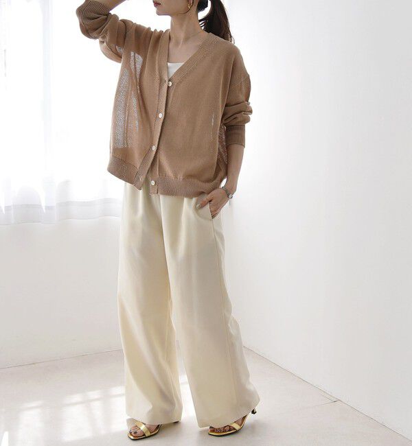 quaranciel「quaranciel:〈手洗い可能〉バルキー Vネック ニット カーディガン」|カーディガン|