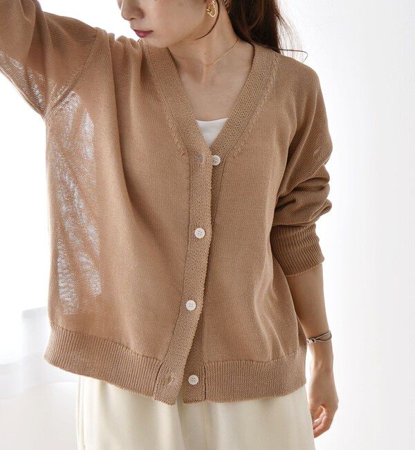 quaranciel「quaranciel:〈手洗い可能〉バルキー Vネック ニット カーディガン」|カーディガン|