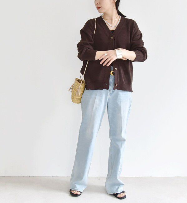 quaranciel「quaranciel:〈手洗い可能〉バルキー Vネック ニット カーディガン」|カーディガン|