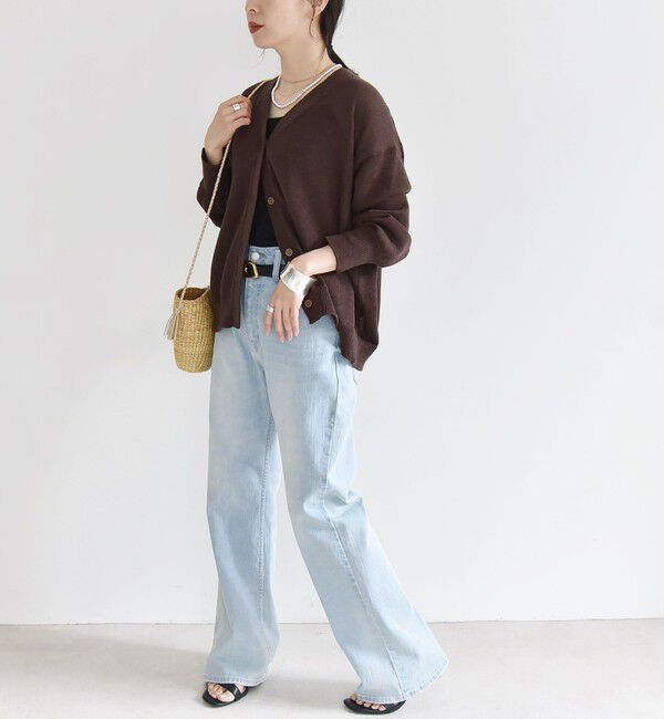 quaranciel「quaranciel:〈手洗い可能〉バルキー Vネック ニット カーディガン」|カーディガン|