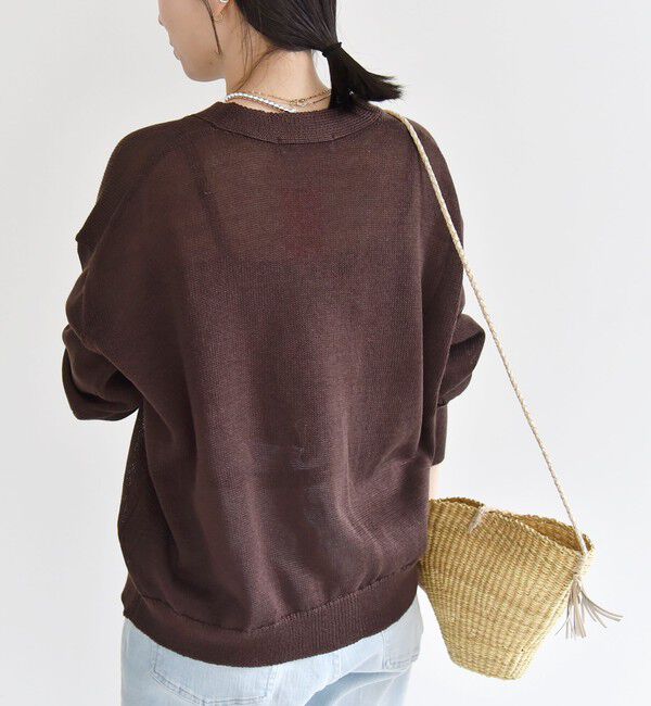 quaranciel「quaranciel:〈手洗い可能〉バルキー Vネック ニット カーディガン」|カーディガン|