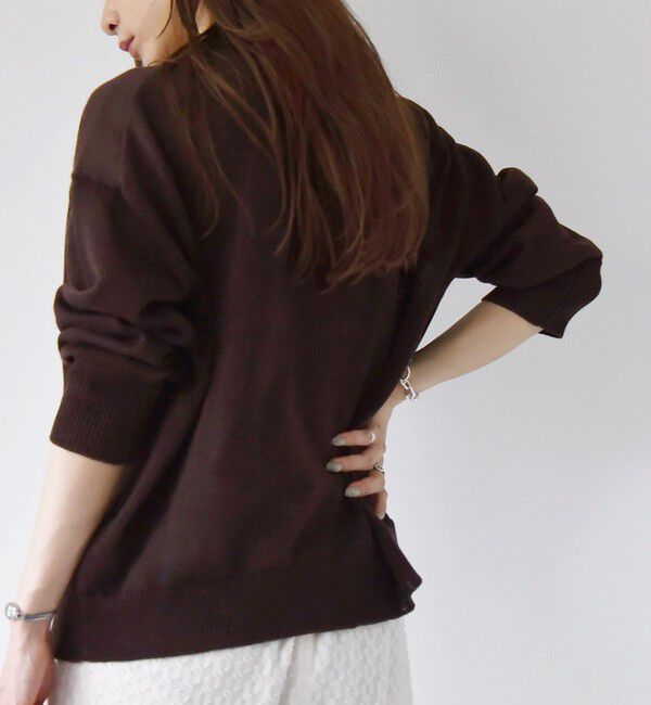 quaranciel「quaranciel:〈手洗い可能〉バルキー Vネック ニット カーディガン」|カーディガン|