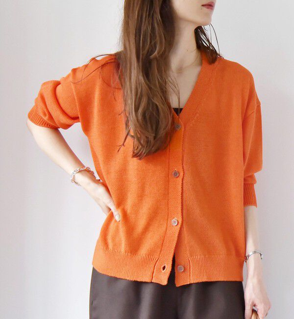 quaranciel「quaranciel:〈手洗い可能〉バルキー Vネック ニット カーディガン」|カーディガン|