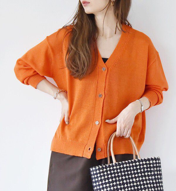 quaranciel「quaranciel:〈手洗い可能〉バルキー Vネック ニット カーディガン」|カーディガン|