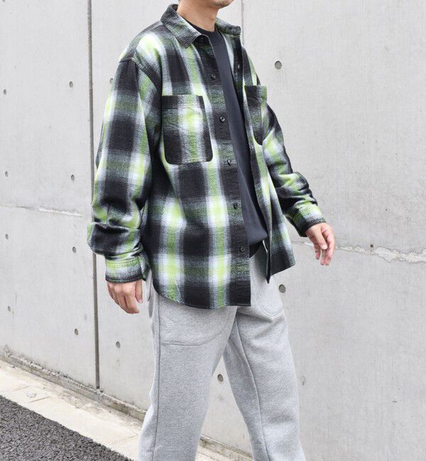 SHIPS any「【SHIPS any別注】sports wear: オーバーサイズ フランネル パターン プリント シャツ◇」|シャツ・ブラウス|