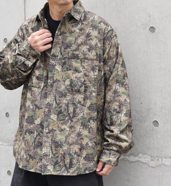 SHIPS any「【SHIPS any別注】sports wear: オーバーサイズ フランネル パターン プリント シャツ◇」|シャツ・ブラウス|オリーブ