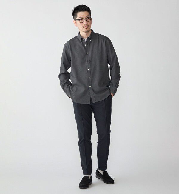 SHIPS「【WEB限定】SHIPS: ワンポイント ロゴ ライト デニムライク ツイル ボタンダウン シャツ」|シャツ・ブラウス|