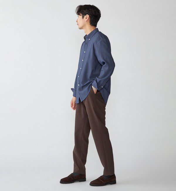 SHIPS「【WEB限定】SHIPS: ワンポイント ロゴ ライト デニムライク ツイル ボタンダウン シャツ」|シャツ・ブラウス|